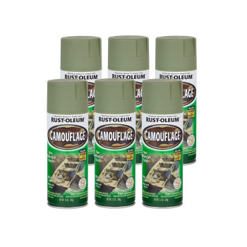 Rustoleum 19208306Pk Specialty Camouflage Spray Paint 12 Oz Army Green 6 Pack