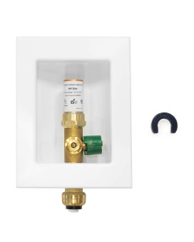 Efield Pushfit Preassembled Ice Maker Outlet Box 12Inch Pushfit Connection With Installed 14Turn Ball Valve With Copper