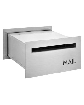 Brickin Chute Through The Wall Stainless Steel Mailbox Modern Architectural Locking Design 875 H X 1575 W Enhance Y