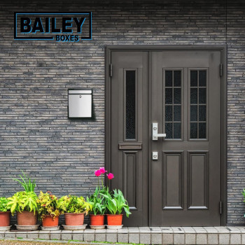 Modern Wall Mounted Locking Small Architectural Mailbox From Bailey Boxes 1225 H X 1025 W X 35 D The Murphy