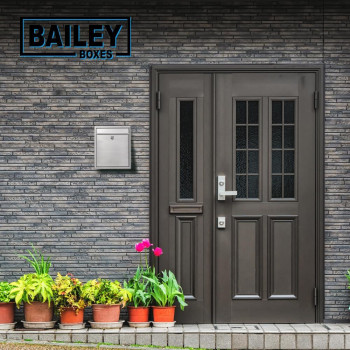 Modern Wall Mounted Locking Small Architectural Mailbox From Bailey Boxes 1225 H X 1025 W X 35 D The Murphy