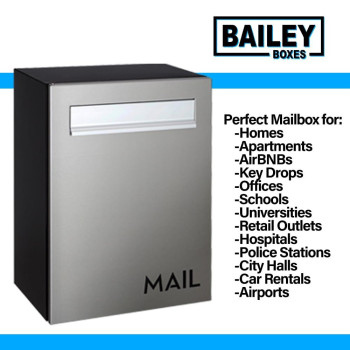 Wallmounted Modern Locking Mailbox From Bailey Boxes Enhance Your Home With The Franklin 1575 H X 1175 W X 75 D El