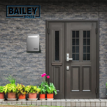 Wallmounted Modern Locking Mailbox From Bailey Boxes Enhance Your Home With The Franklin 1575 H X 1175 W X 75 D El