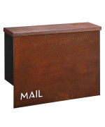 Wall Mounted Locking Mailbox Rustic Modern Vintage Design From Bailey Boxes The Rockdale Elevate Your Exterior With A Top