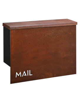 Wall Mounted Locking Mailbox Rustic Modern Vintage Design From Bailey Boxes The Rockdale Elevate Your Exterior With A Top