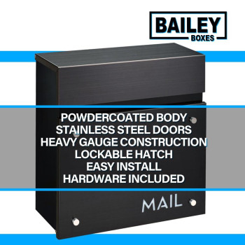 Wallmounted Modern Locking Mailbox From Bailey Boxes Enhance Your Home With The Dalton 1425 H X 14 W X 575 D Elevat