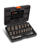 Thinkwork Bolt Extractor Kit 18 Pieces Bolt Extractor Set Stripped Bolt Extractor For Removing Damaged Frozen Rusted Rounde