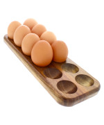 Guis Chicken Coop Egg Tray Rustic Wooden Egg Holder For Eggs Usable In Kitchen Refrigerator Or Countertop For Display Or Sto