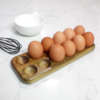 Guis Chicken Coop Egg Tray Rustic Wooden Egg Holder For Eggs Usable In Kitchen Refrigerator Or Countertop For Display Or Sto