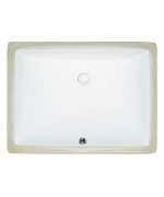 Msi 18 Inch X 13 Inch Rectangle Porcelain Ceramic Undermount Bathroom Vanity Vessel Sink White