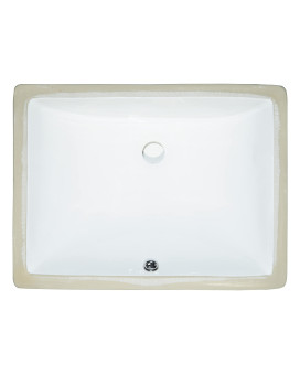 Msi 18 Inch X 13 Inch Rectangle Porcelain Ceramic Undermount Bathroom Vanity Vessel Sink White