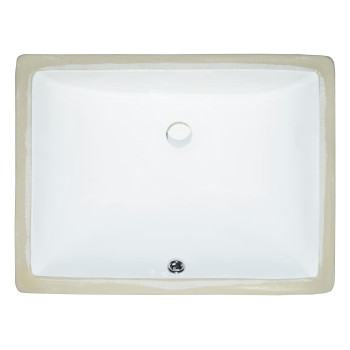 Msi 18 Inch X 13 Inch Rectangle Porcelain Ceramic Undermount Bathroom Vanity Vessel Sink White