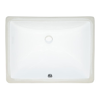 Msi 16 Inch X 11 Inch Rectangle Porcelain Ceramic Undermount Bathroom Vanity Vessel Sink White