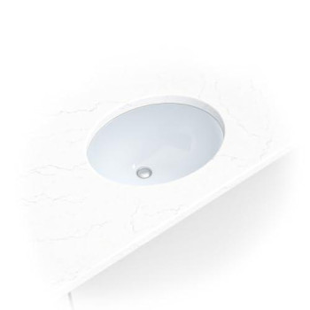 Msi 17 Inch X 14 Inch Oval Porcelain Ceramic Undermount Bathroom Vanity Vessel Sink White