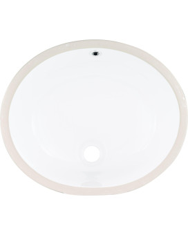 Msi 15 Inch X 12 Inch Oval Porcelain Ceramic Undermount Bathroom Vanity Vessel Sink White