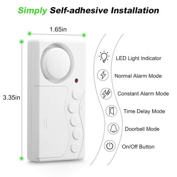 Wsdcam Freezer Door Alarm When Left Open 3153060 Seconds Adjustable Delay Wireless Fridge Alarm 4In1 Door Sensor Chime Do