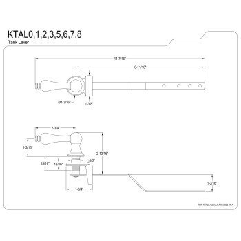 Kingston Brass Ktal0 Victorian Toilet Tank Lever Matte Black