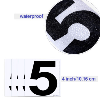 Zonon 40 Pcs 4 Sets Vinyl Mailbox Number Decals For Cars Waterproof Numbers Stickers Reflective Antifading Vinyl Number Decals