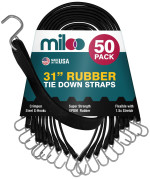 Miloo Rubber Bungee Cords With Hooks Heavy Duty Tarp And Cargo Straps Made In Usa