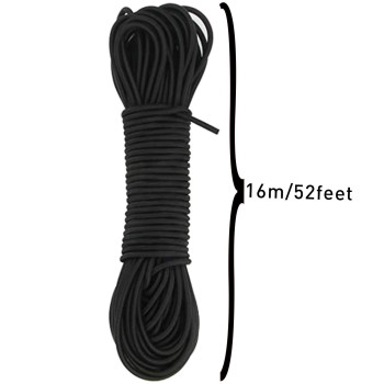 Hlogree 14 X 52 Ft Bungee Shock Cord Elastic Kayak Stretch String Rope With Bungee Shock Cord Hooks 4Pcs Ball Bungee Shock C