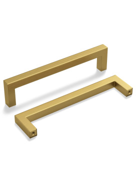 Haliwu 15 Packbrass Cabinet Pulls 5 Inch Gold Cabinet Handles Brushed Gold Cabinet Pulls Gold Kitchen Hardware Square Pulls