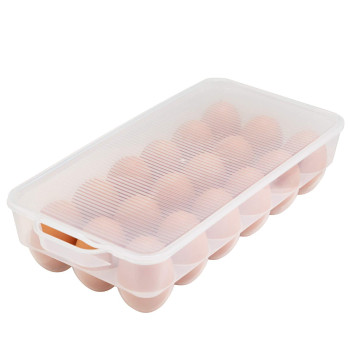 Eslite Covered Egg Holder Egg Storage For Refrigerator Fits 18 Eggs Pack Of 4