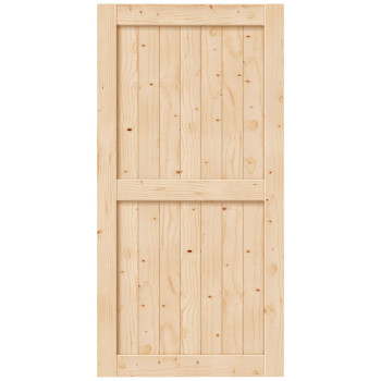 Easelife 42In X 84In Sliding Barn Wood Door Interior Doors Diy Assemblely Solid Natural Spruce Panelled Slab Easy Install Apply