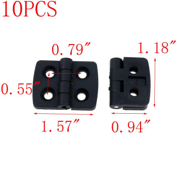 My Mironey 157 X 118 Plastic Hinge Black Nylon Door Hinges With Screws Pack Of 10