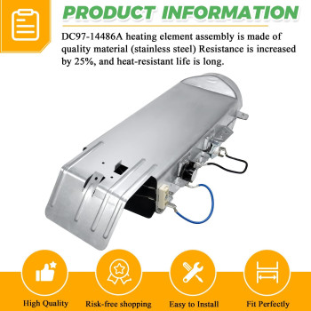 Upgraded Dc9714486A Dc9714486D Dryer Heating Element For Samsung Dv40J3000Ewa2 Dv42H5000Ewa3 Dv42H5200Epa3 Dv42H5200Ewa3 D