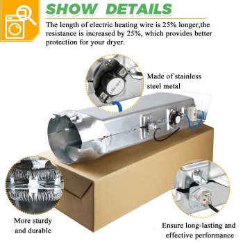 Upgraded Dc9714486A Dc9714486D Dryer Heating Element For Samsung Dv40J3000Ewa2 Dv42H5000Ewa3 Dv42H5200Epa3 Dv42H5200Ewa3 D