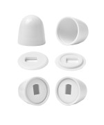 Jwodo Toilet Bolt Caps 4Packs Universal Plastic Round Pushon Toilet Bowl Caps Covers With Extra Washers For Easy Installation