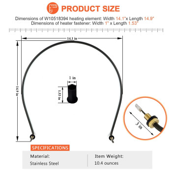 W10518394 W10134009 Dishwasher Heating Element By Beaquicy Ps8260087 Heating Element Replacement For Amana Maytag Kenmore 66