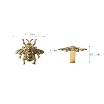 Unides 2 Pack Gold Brass Bee Knobs For Cabinets And Drawers Animal Knobs And Pulls For Dresser