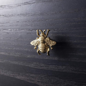 Unides 2 Pack Gold Brass Bee Knobs For Cabinets And Drawers Animal Knobs And Pulls For Dresser