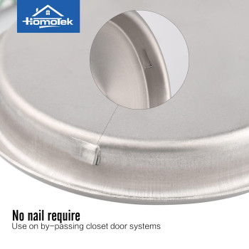 Homotek 4 Pack Closet Door Finger Pull 134 Small Size Easy Snap In Installation Satin Nickel Finish Fits A 516 Depth X