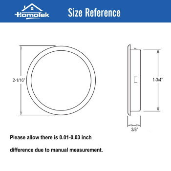 Homotek 4 Pack Closet Door Finger Pull 134 Small Size Easy Snap In Installation Satin Nickel Finish Fits A 516 Depth X