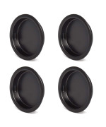 Homotek 4 Pack Closet Door Finger Pull 134 Black Small Size Easy Snap In Installation Fits A 38 Depth X 134 Diamet