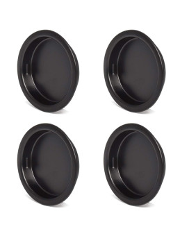 Homotek 4 Pack Closet Door Finger Pull 134 Black Small Size Easy Snap In Installation Fits A 38 Depth X 134 Diamet