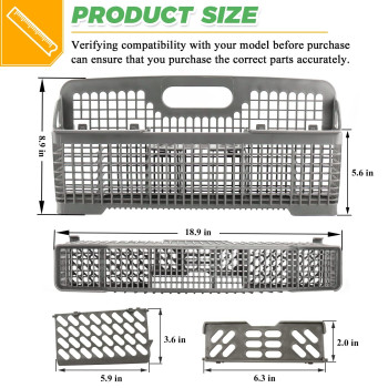 Wp8562043 8531233 Universal Dishwasher Silverware Basket Replacement For Whirlpool Kitchenaid Dishwasher Utensil Basket Repla