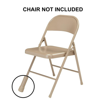 Supplyline Nylon Folding Chair Leg Cap Fits 78 Od Legs 20 Per Pack Beige