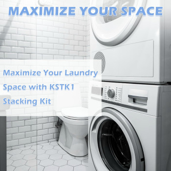 Kstk1 Laundry Stacking Kit For 27 Lg Washer And Dryer Solid Metal With Chrome Finish Replace Wstk1Silver