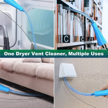 Sealegend 2 Pieces Dryer Vent Cleaner Kit Dryer Lint Vacuum Attachment Dryer Vent Cleaning Lint Remover 2 Hoses Tools For Home