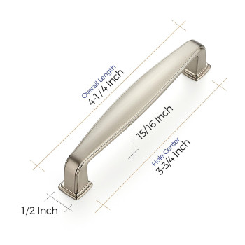 Ravinte 40 Pack Solid 334 Inch Kitchen Cabinet Handles Brushed Nickel Cabinet Pulls Satin Nickel Drawer Pulls Kitchen Cabinet