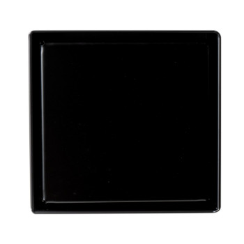 5 x 5 Black Matte Square Stainless Steel Shower Drain with Solid Cover