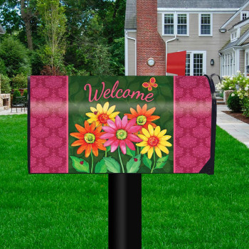 Sunflowers And Bees Summer Magnetic Mailbox Cover Floral Standard Briarwood Lane