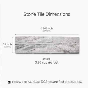 Tic Tac Tiles Peel And Stick Self Adhesive Removable Stick On Kitchen Backsplash Bathroom 3D Stone Tiles 12Sheet Sand Gray