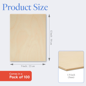 3 Mm Baltic Birch Plywood 18 X 9 X 12 Inch Box Of 100 Bbb Grade Craft Wood Stronger Than Basswood Sheets For Laser Cnc Cut