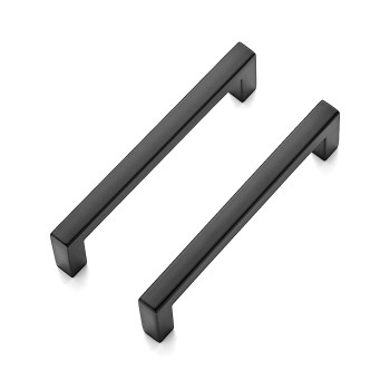 Ravinte 10 Pack Solid 334 Inch Center To Center Slim Square Bar Drawer Handles Kitchen Cabinet Handles Black Drawer Pulls Kitc