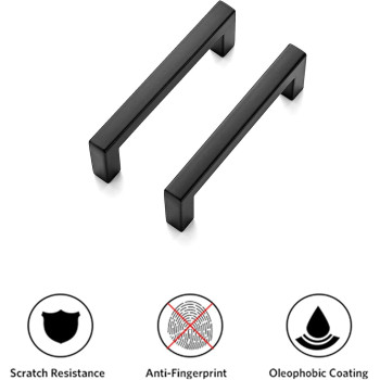 Ravinte 1 Pack Solid 3 Inch Center To Center Slim Square Bar Drawer Handles Kitchen Cabinet Handles Black Drawer Pulls Kitchen C