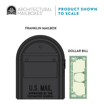 Architectural Mailboxes Franklin Galvanized Steel Mailbox And Post Kit Fm11Kitec Black Medium Capacity